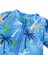 Mavi Tropik Desenli Bebek Mayo – Fermuarlı, Rahat Kesim Yazlık Swimwear 3