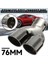 Evrensel 76MM Paslanmaz Çelik Araç Egzoz Muffler Uç Y Yap Tipi Çift Oldu Aracı Kayak Kromu Yuvarlak Egzoz Borusu (Yurt Dışından) 2