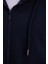 Erkek Relax Fit Rahat Kesim Pamuklu Tam Fermuarlı Kanguru Cepli sırt Çantalı Lacivert Sweatshirt 7