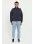 Lacivert Kapitone Slim Fit Erkek Mont 3