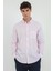 Mor Kare Desen Regular Fit Erkek Gömlek 3