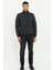 Siyah Kapitone Slim Fit Erkek Mont 4