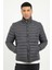 Antrasit Kapitone Slim Fit Erkek Mont 5