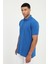 Saks Polo Yaka Pamuklu Düz Renk Slim Fit Erkek T 2