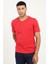 Kırmızı V Yaka Basic Slim Fit T 2