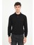 Siyah Polo Yaka Uzun Kol Regular Fit Erkek Triko 1