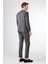 Gri Düz Renk Yünlü Slim Fit Erkek Takım Elbise 5