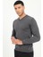 Antrasit V Yaka Regular Fit Erkek Triko 3