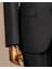 Italyan Stil Slim Fit Sivri Yaka Ceket Pantolon Takım Elbise Siyah T14758 4