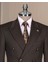 Italyan Stil Slim Fit Kruvaze Ceket Pantolon Takım Elbise Kahverengi T14857 2