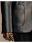 İtalyan stil slim fit erkek mono yaka suni deri ceket T10846 9