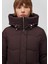 Su İtici Kapüşonlu Kahverengi Şişme Mont 1110439-88083 6