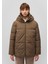 Kapüşonlu Kahverengi Şişme Mont 1110075-82046 12
