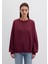 Bisiklet Yaka Bordo Basic Sweatshirt 1610198-70415 11