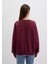 Bisiklet Yaka Bordo Basic Sweatshirt 1610198-70415 12