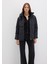 Su İtici Kapüşonlu Siyah Şişme Mont 1110445-900 7