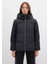 Su İtici Kapüşonlu Siyah Şişme Mont 1110445-900 8