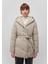 Kapüşonlu Bej Şişme Mont 1110045-70154 9