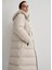 Kapüşonlu Bej Şişme Mont 1110487-70136 12