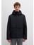 Su İtici Kapüşonlu Siyah Ceket 0110348-900 8