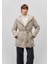 Kapüşonlu Bej Şişme Mont 1110045-70154 8