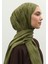 Nara Pamuk Floş Jakarlı Şal Zeytin Yeşili 2