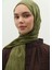 Nara Pamuk Floş Jakarlı Şal Zeytin Yeşili 3