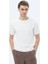 Beyaz Bisiklet Yaka Ters Örgü Triko 10