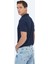 Lacivert Jakarlı Polo Yaka Pamuk Karışımlı T-Shirt 10