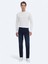 Lacivert Slim Fit Denim Pamuk Karışımlı Pantolon 6