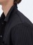 Siyah Düz Regular Fit Dokuma Overshırt 9