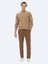 Kahverengi Dokuma Slim Fit Casual Pantolon 6