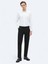 Siyah Dokuma Regular Fit Casual Pantolon 6