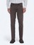 Kahverengi Düz Slim Fit Denim Pamuk Karışımlı Pantolon 6