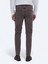 Kahverengi Düz Slim Fit Denim Pamuk Karışımlı Pantolon 7