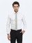 Beyaz Düz Slim Fit Dokuma Klasik %100 Pamuk Gömlek 6