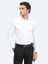 Beyaz Düz Slim Fit Dokuma Klasik %100 Pamuk Gömlek 6