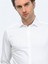 Beyaz Düz Slim Fit Dokuma Klasik %100 Pamuk Gömlek 7