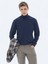 İndigo Tam Balıkçı Yaka Düz Örgü Yün Karışımlı Triko Kazak 6