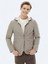 Bej Regular Fit Kapüşonlu Casual Örme Mont 7