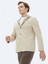 Bej Regular Fit Kapüşonlu Casual Örme Mont 8