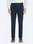 Lacivert Dokuma Carrot Fit Casual Pamuk Karışımlı Pantolon 7