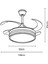 Tavan Vantilatörü Pervaneli Avize Kumandalı Açılır-Kapanır Gizlinebilir Kanat Üç Işık Renk CAP108 cm 4