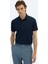 Lacivert Düz Polo Yaka %100 Pamuk T-Shirt 2