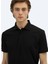 Siyah Düz Polo Yaka %100 Pamuk T-Shirt 4