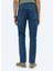 Orta Mavi Slim Fit Çevre Dostu Denim Pamuk Karışımlı Pantolon 7
