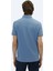 Havacı Mavi Düz Polo Yaka %100 Pamuk T-Shirt 5