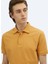 Safran Düz Polo Yaka %100 Pamuk T-Shirt 4