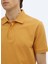 Safran Düz Polo Yaka %100 Pamuk T-Shirt 5