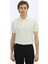 Kırık Beyaz Düz Polo Yaka %100 Pamuk T-Shirt 2